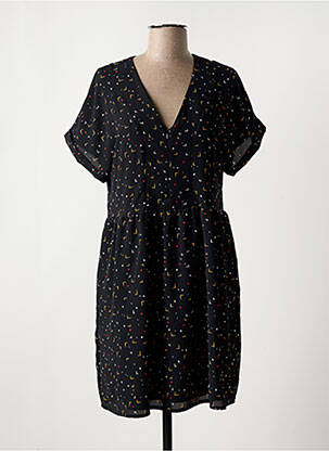 Rochie scurtă mâneci scurte mâneci scurte negru I-COTON femeie