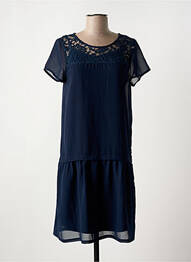 Rochie midi mâneci scurte mâneci scurte albastru BECKARO fille