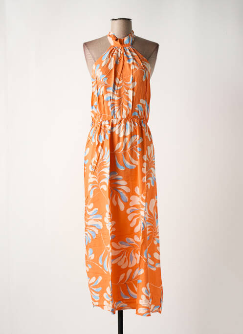 Rochie lungă portocaliu GRACE & MILA femeie