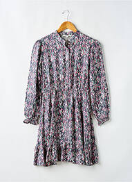 Rochie midi guler rotund mâneci lungi gri GARCIA fată