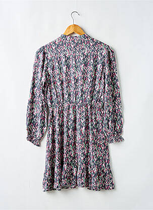 Rochie midi guler rotund mâneci lungi gri GARCIA fată