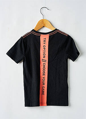 Tricou serigrafie flockată mâneci scurte negru BOBOLI băiat