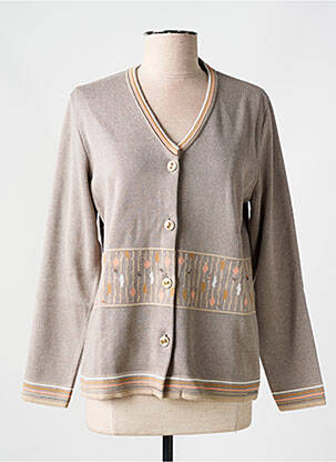 Vestă cu mâneci lungi bej ELEANE femeie