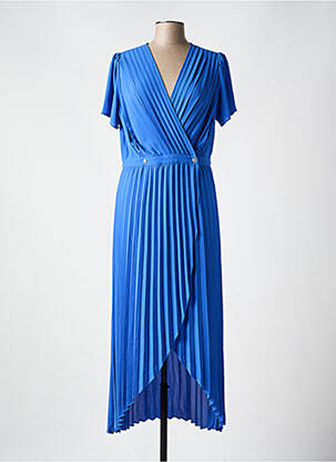 Rochie lungă mâneci scurte mâneci scurte albastru I.CODE (By IKKS) femeie