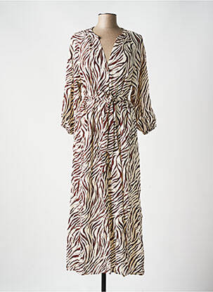 Rochie lungă maro GRACE & MILA femeie