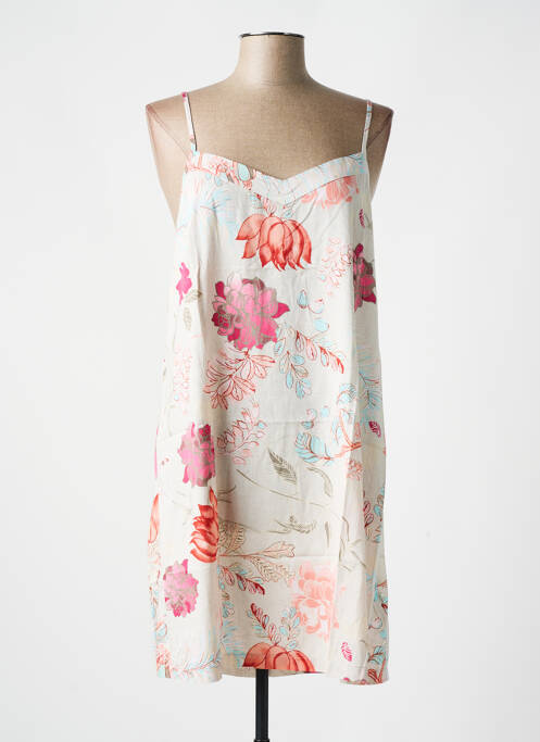 Rochie scurtă bej CHERIE LINE femeie