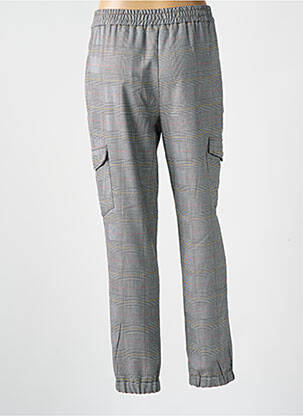 Pantalon cargo strânsă pe partea de jos talie elastică gri TEDDY SMITH fată