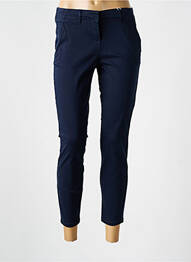 Pantalon 7/8 talie cu cleme talie joasă albastru TOM TAILOR femme
