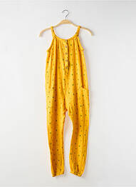 Salopetă-pantalon guler rotund bretele subțiri galben BOBOLI fille