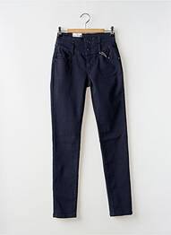 Pantalon slim broderie cu nituri mărime normală albastru C'EST BEAU LA VIE femme