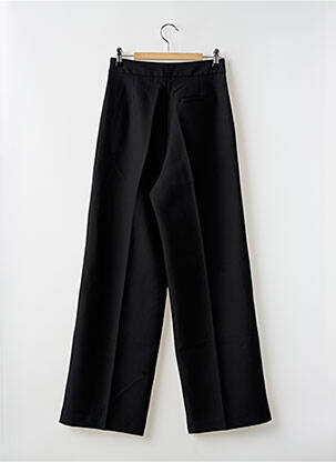 Pantalon larg țesătură poplin mărime normală negru GRACE & MILA femeie