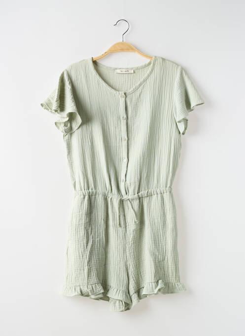 Salopetă scurtă verde TEDDY SMITH fată