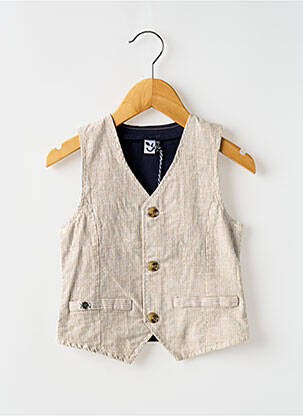 Vestă fără mâneci bej 3 POMMES băiat