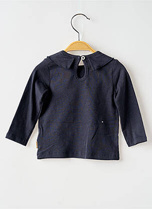 Tricou închidere cu nasturi la spate mâneci lungi albastru NOPPIES fată