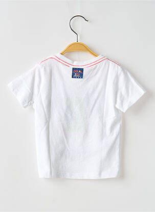 Tricou croială dreaptă mâneci scurte alb BOBOLI băiat