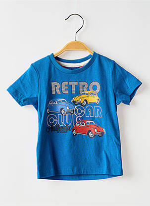 Tricou croială dreaptă mâneci scurte albastru BOBOLI băiat