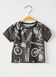 Tricou croială dreaptă mâneci scurte gri BOBOLI garcon