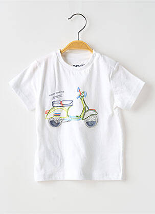 Tricou alb MAYORAL băiat