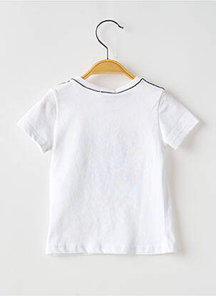 Tricou croială dreaptă mâneci scurte alb ABSORBA băiat