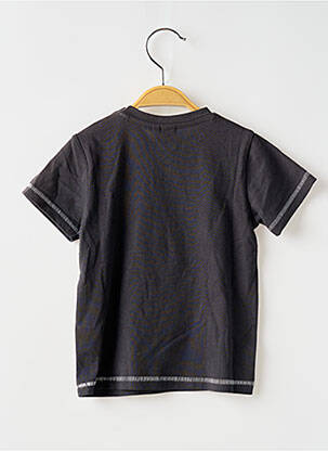 Tricou croială dreaptă mâneci scurte negru 3 POMMES băiat