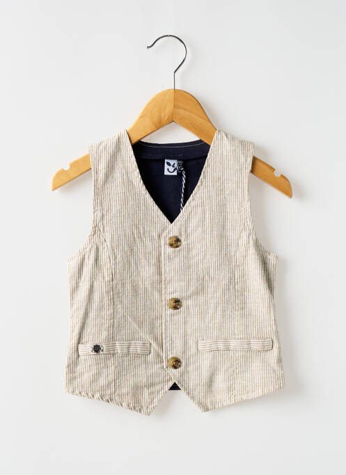 Vestă fără mâneci bej 3 POMMES băiat