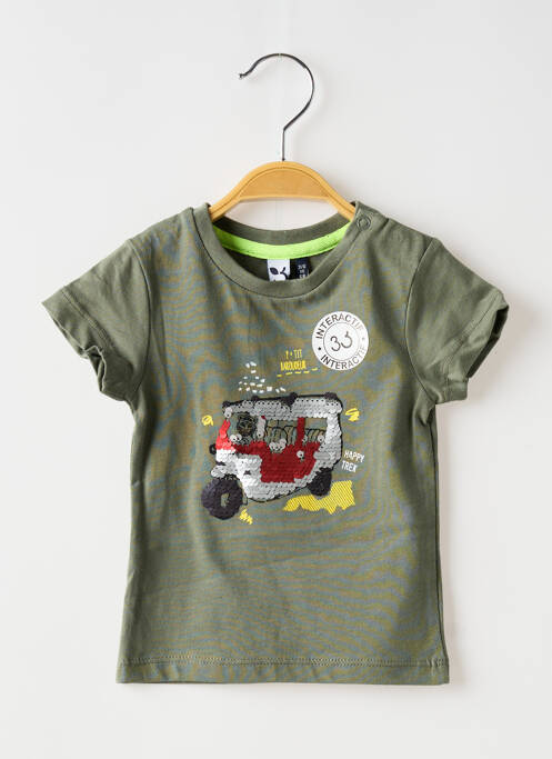 Tricou verde 3 POMMES băiat