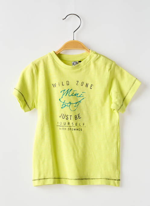 Tricou galben 3 POMMES băiat