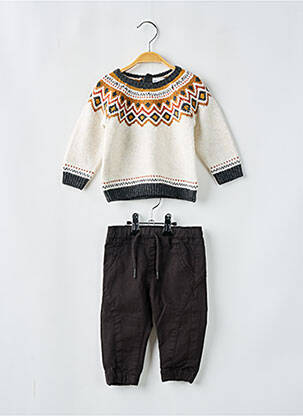 Set pantaloni tricot din plasă negru LOSAN băiat