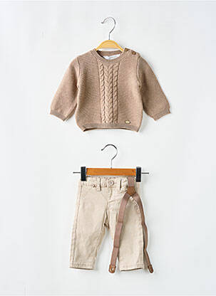 Set pantaloni tricot din plasă maro MAYORAL băiat