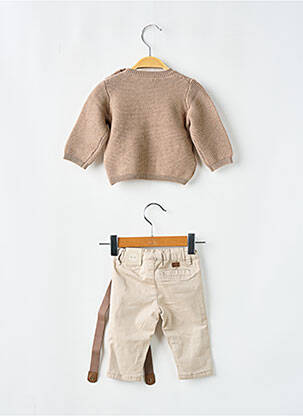 Set pantaloni tricot din plasă maro MAYORAL băiat