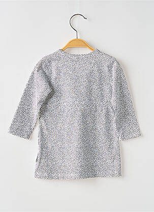 Rochie midi închidere presată mâneci lungi alb NOPPIES fată