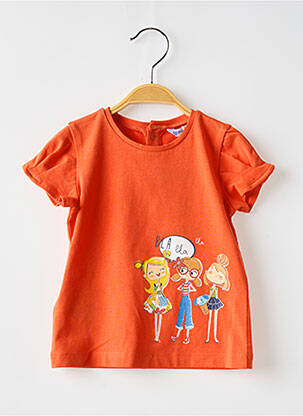 Tricou croială cambrată mâneci scurte portocalie MAYORAL fată