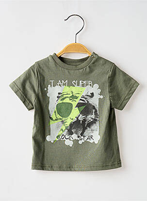 Tricou verde 3 POMMES băiat