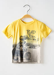 Tricou elasticitate mâneci scurte galben BOBOLI garcon