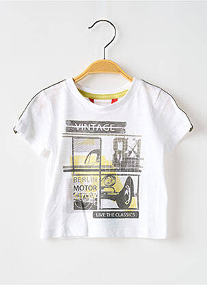 Tricou imprimeu fantezie mâneci scurte alb BOBOLI băiat