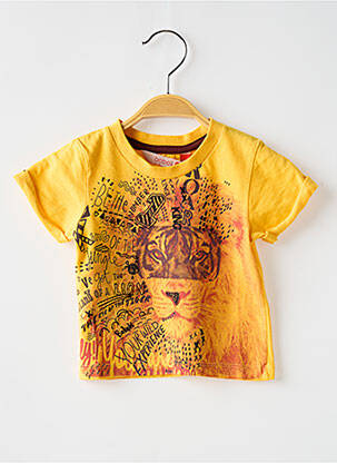 Tricou imprimeu fantezie mâneci scurte portocaliu BOBOLI băiat