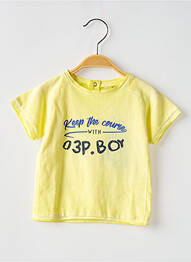 Tricou închidere presată mâneci scurte galben 3 POMMES garcon