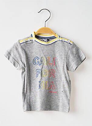 Tricou elasticitate mâneci scurte gri 3 POMMES băiat