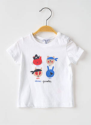 Tricou elasticitate mâneci scurte alb ABSORBA băiat