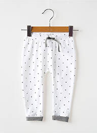 Pantalon slim bio talie elastică alb NOPPIES fată