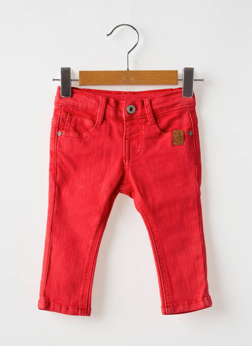 Blugi cu croială slim roșu 3 POMMES băiat