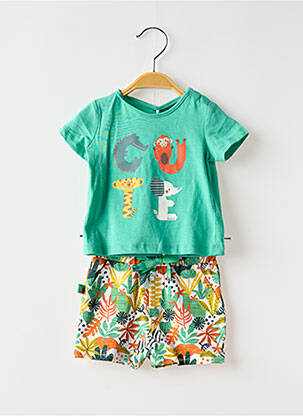 Set șort verde BOBOLI băiat