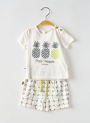 Set șort alb BOBOLI băiat