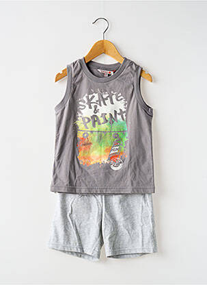 Pijamale scurte gri BOBOLI băiat