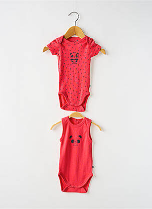 Body de lenjerie roz SUCRE D'ORGE fată