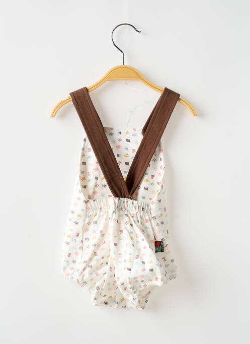 Salopetă pentru bebeluși alb BOBOLI copil