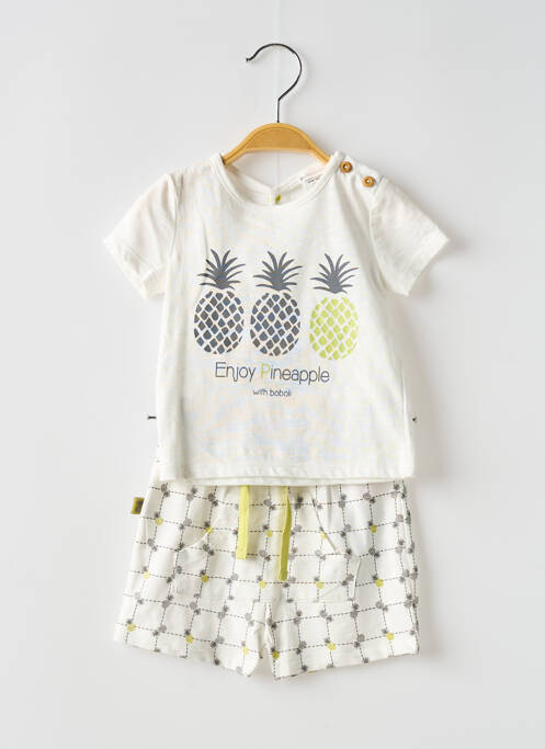 Set șort alb BOBOLI băiat