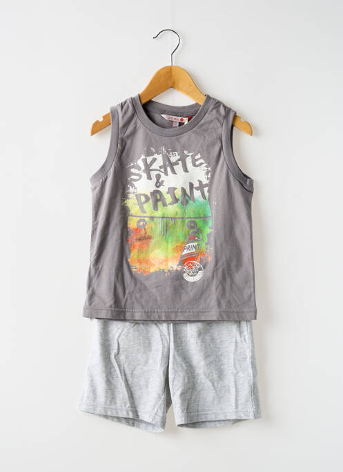 Pijamale scurte gri BOBOLI băiat