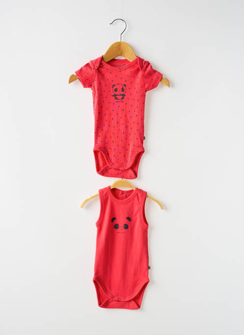 Body de lenjerie roz SUCRE D'ORGE fată