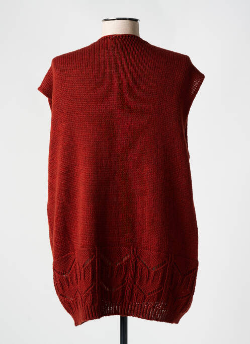 Vestă cu mâneci scurte portocaliu PULL & MAILLE femeie